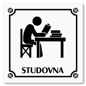 Studovna, 80x80mm, bílá, Kansas